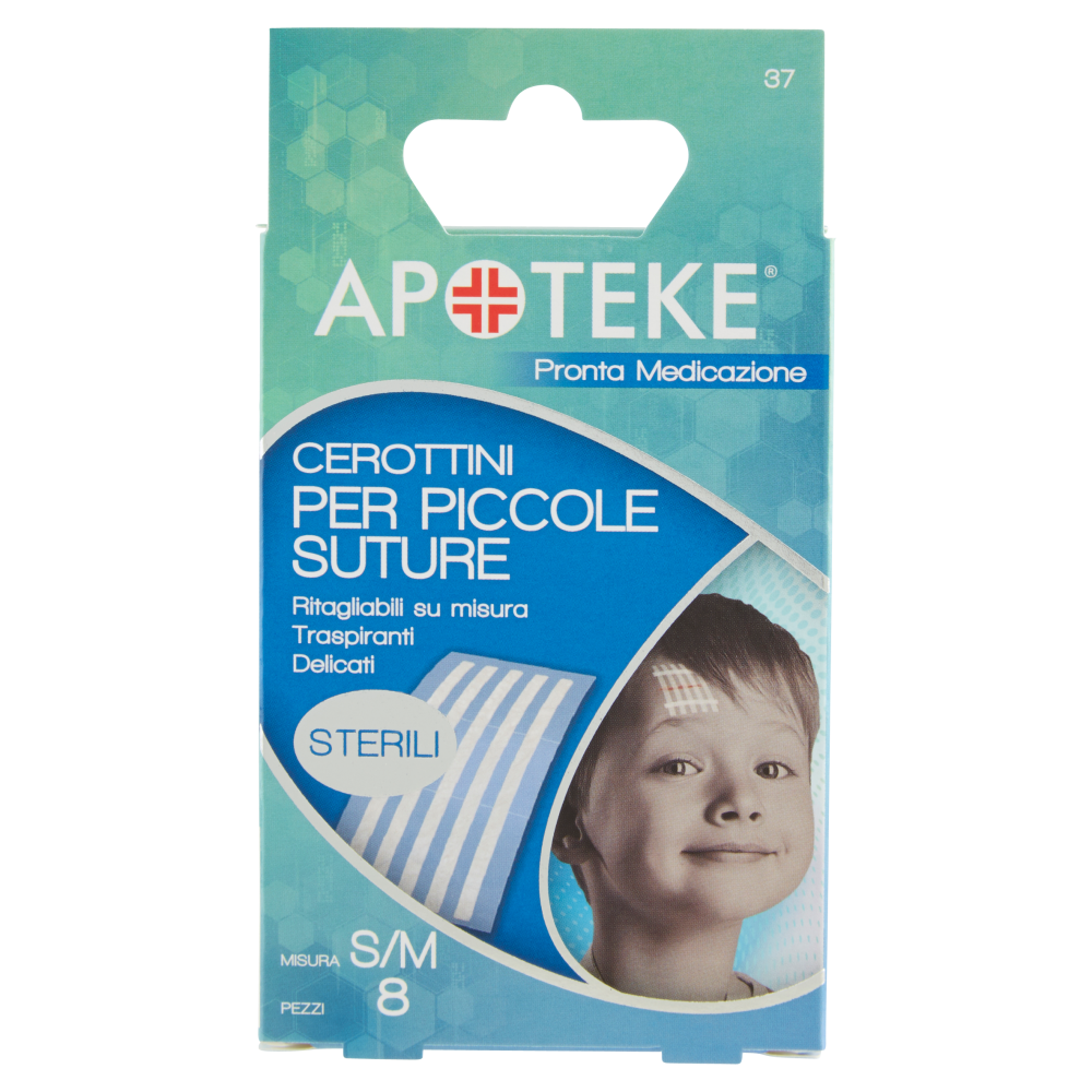 Apoteke Pronta Medicazione Cerottini per Piccole Suture Misura S/M 8 pz