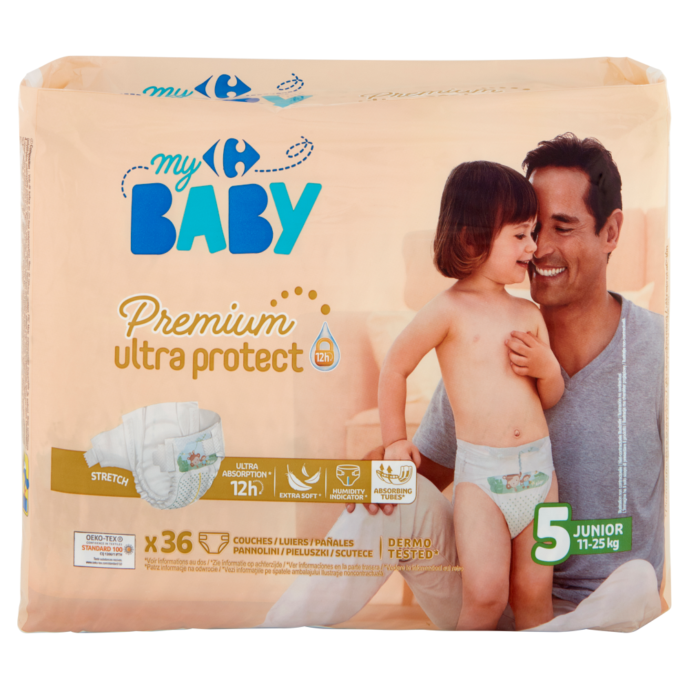 Carrefour my Baby Premium ultra protect 12h 5 Junior 11-25 kg 36 pz