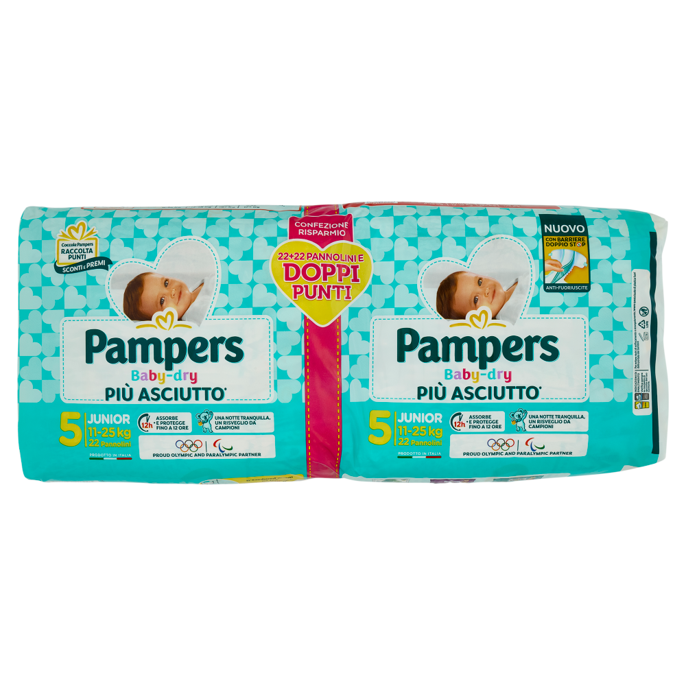 Pampers Baby-dry Junior 22 + 22 pz