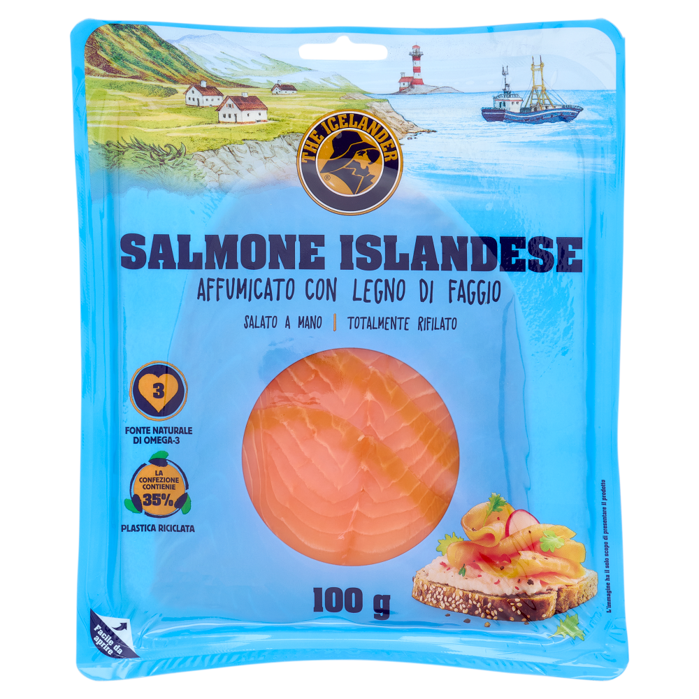 The Icelander Salmone Islandese Affumicato con Legno di Faggio 100 g