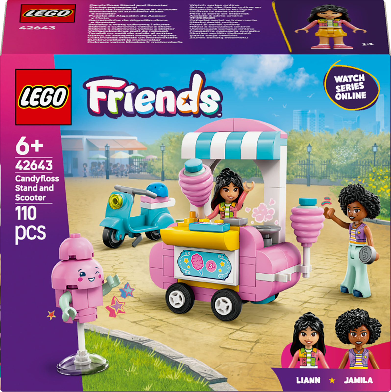 LEGO Friends Bancarella di zucchero filato e scooter