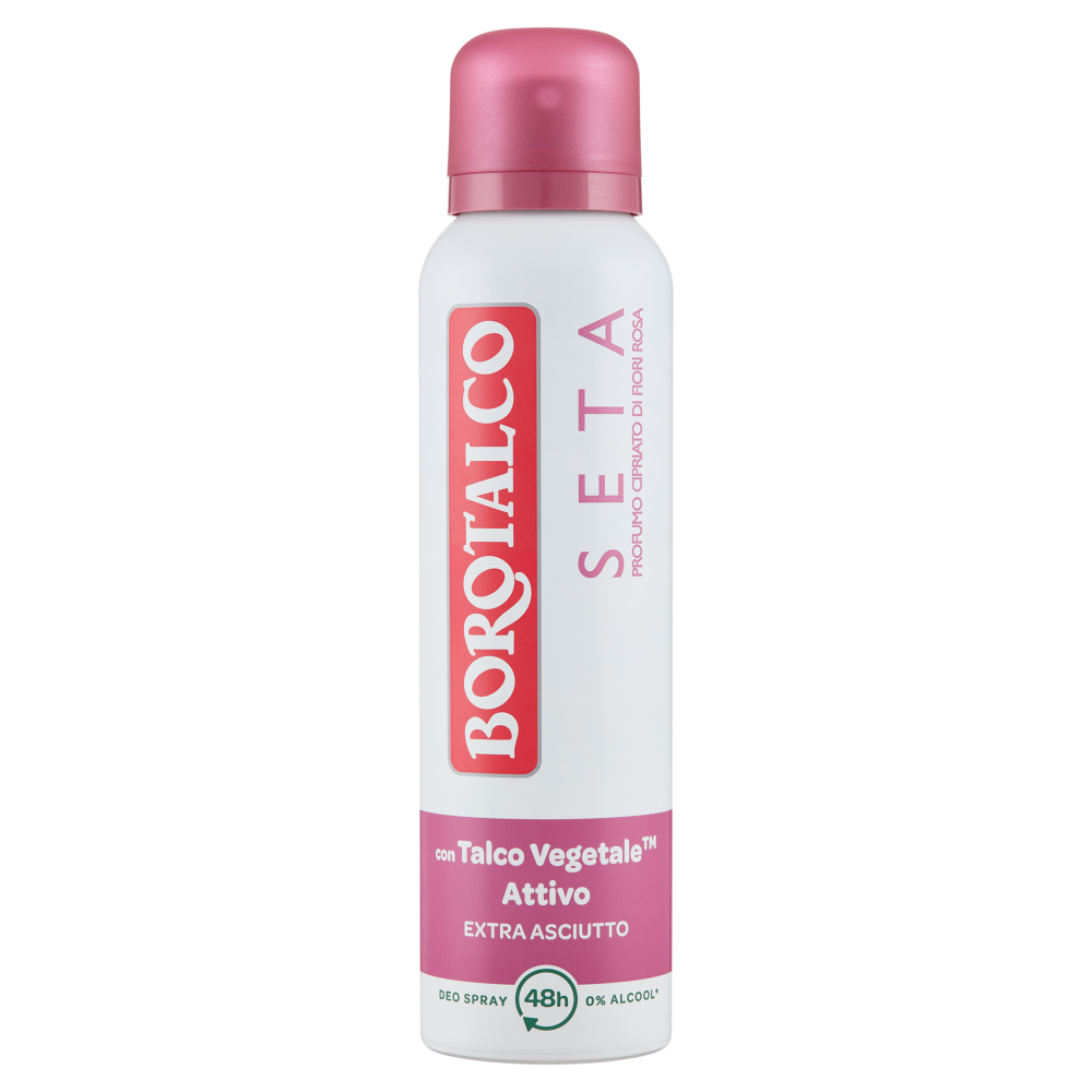 Borotalco Seta Profumo Cipriato di Fiori Rosa Deo Spray 150 ml