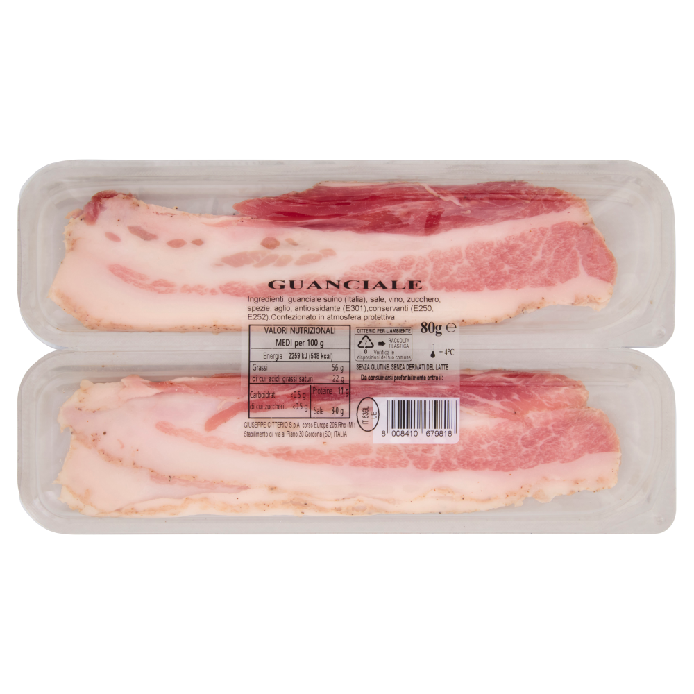 Citterio Guanciale 8 fette 80 g