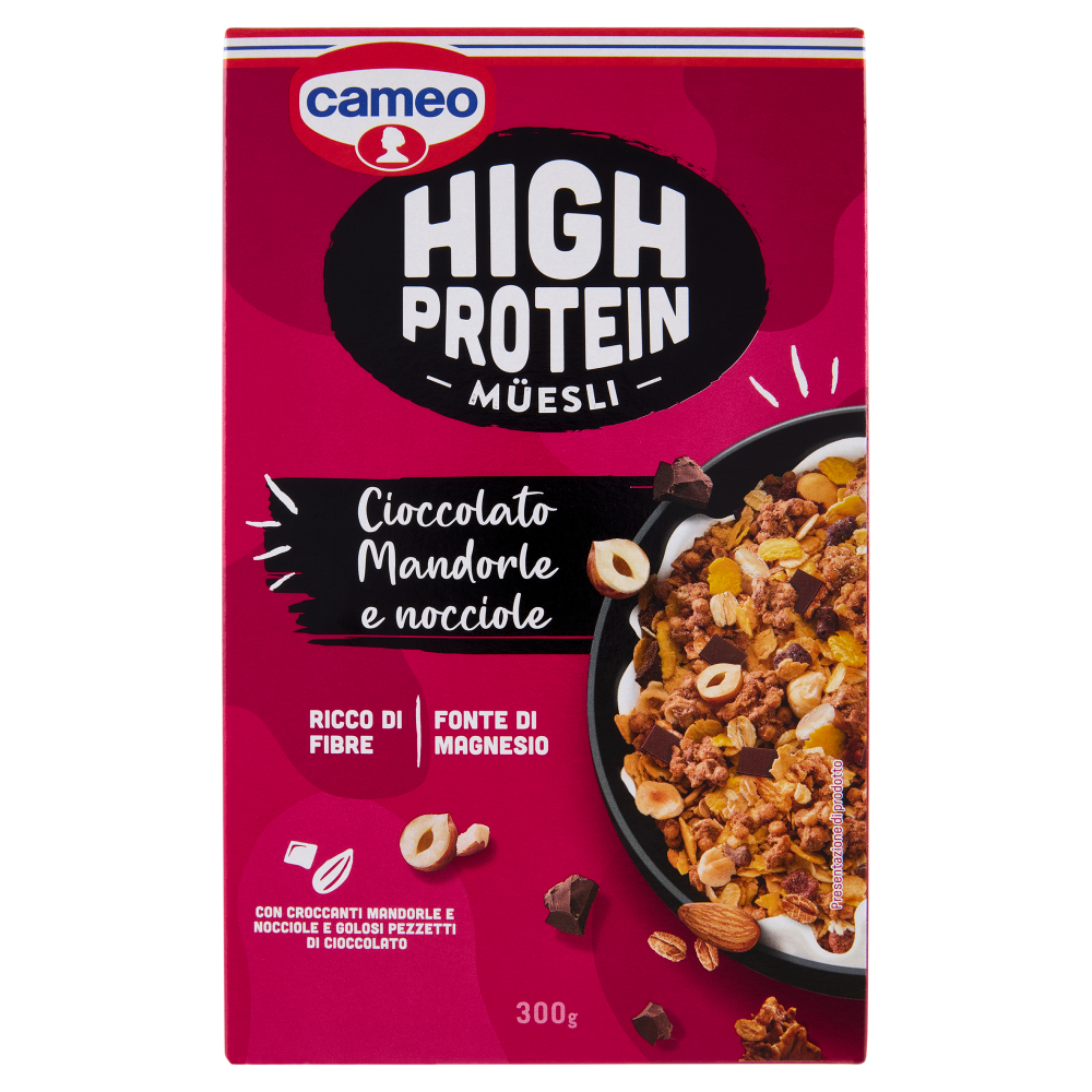 cameo High Protein M&uuml;esli Cioccolato Mandorle e nocciole 300 g