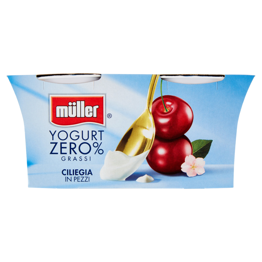 müller Yogurt Zero% Grassi Ciliegia in Pezzi 2 x 125 g