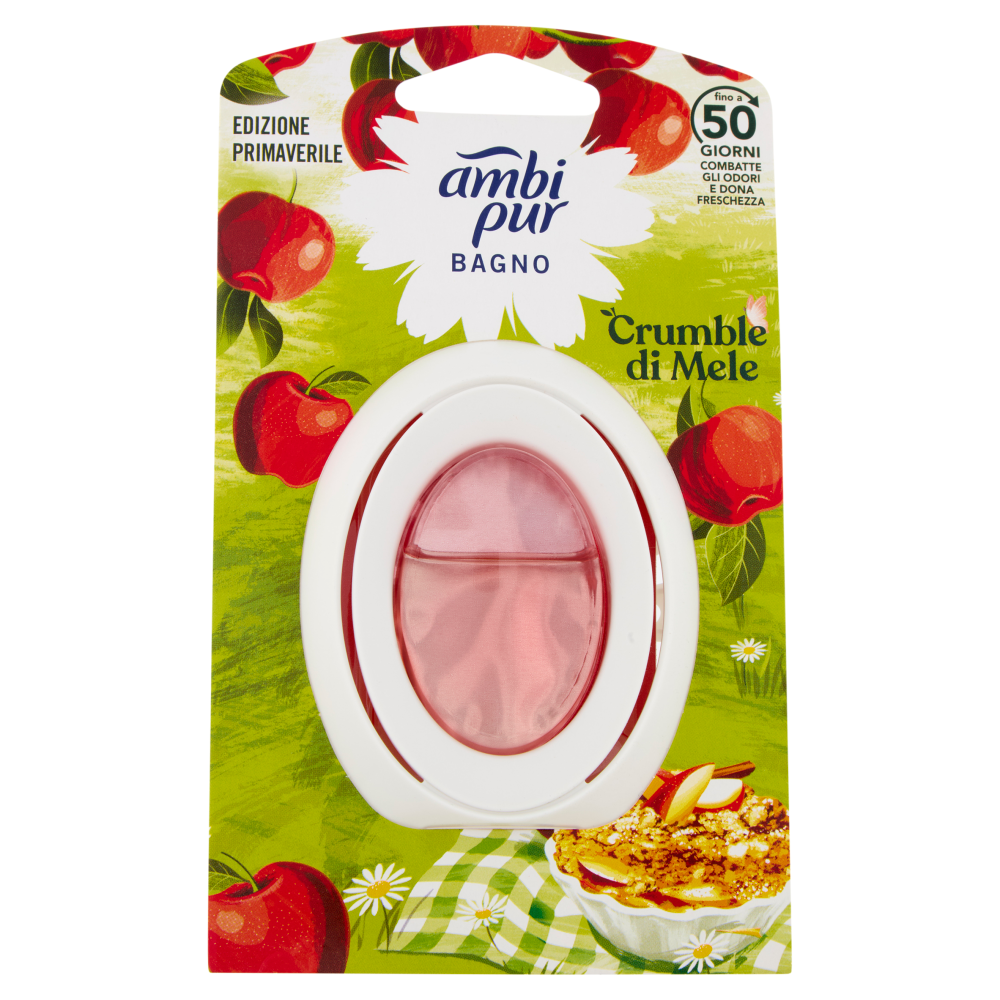 Ambi Pur Bagno Profumatore per Ambienti Elimina e Previene gli Odori, Crumble di Mele 7,5 ml