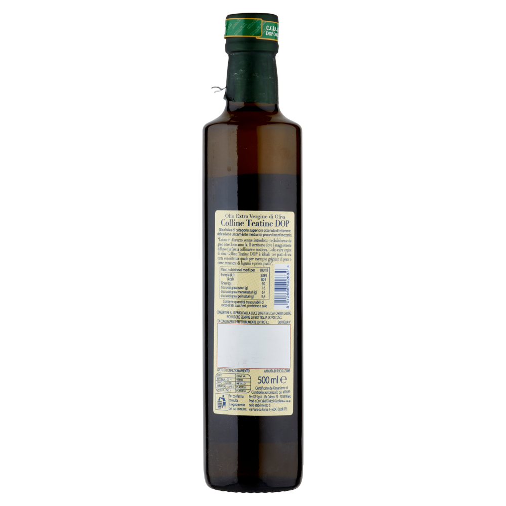 Terre d'Italia Olio Extra Vergine di Oliva Colline Teatine DOP 500 ml