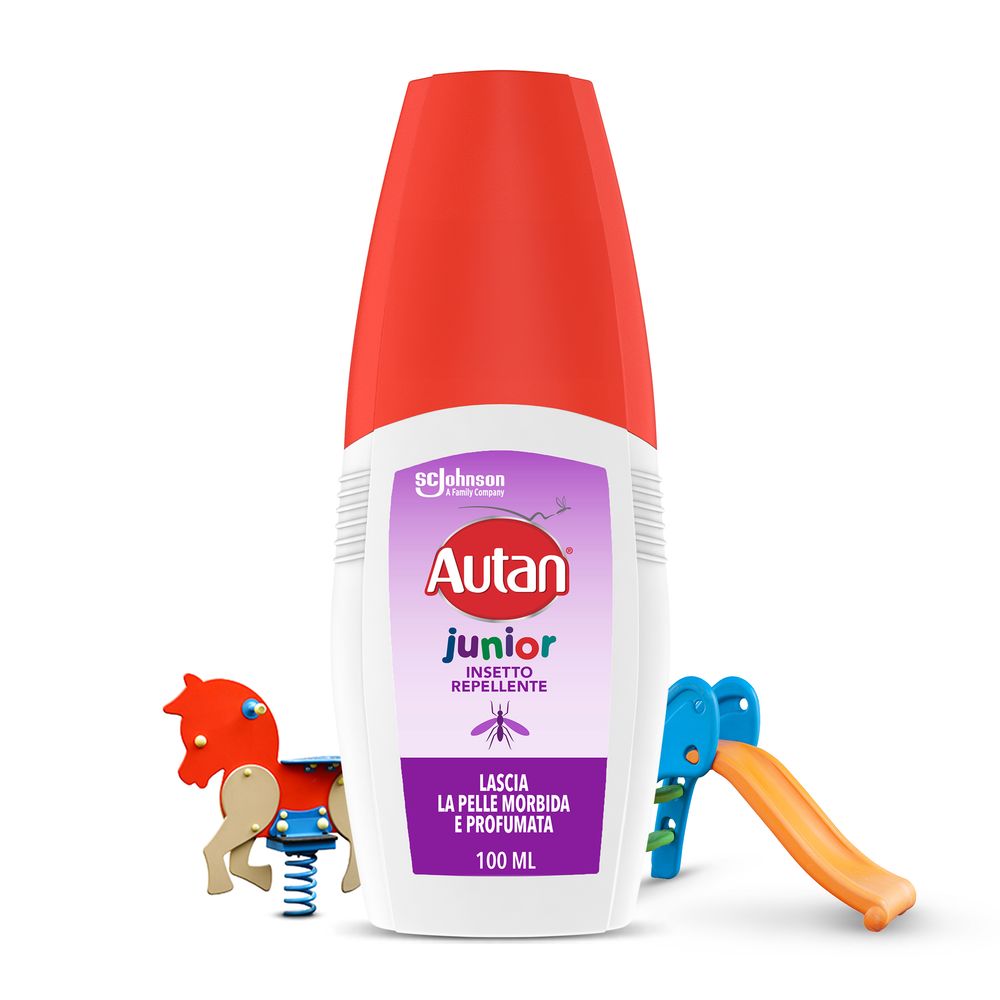 Autan Junior Vapo Spray, Repellente Zanzare, Dermatologicamente Testato, Protezione fino a 4 ore per bambini dai 2 anni, 100ml