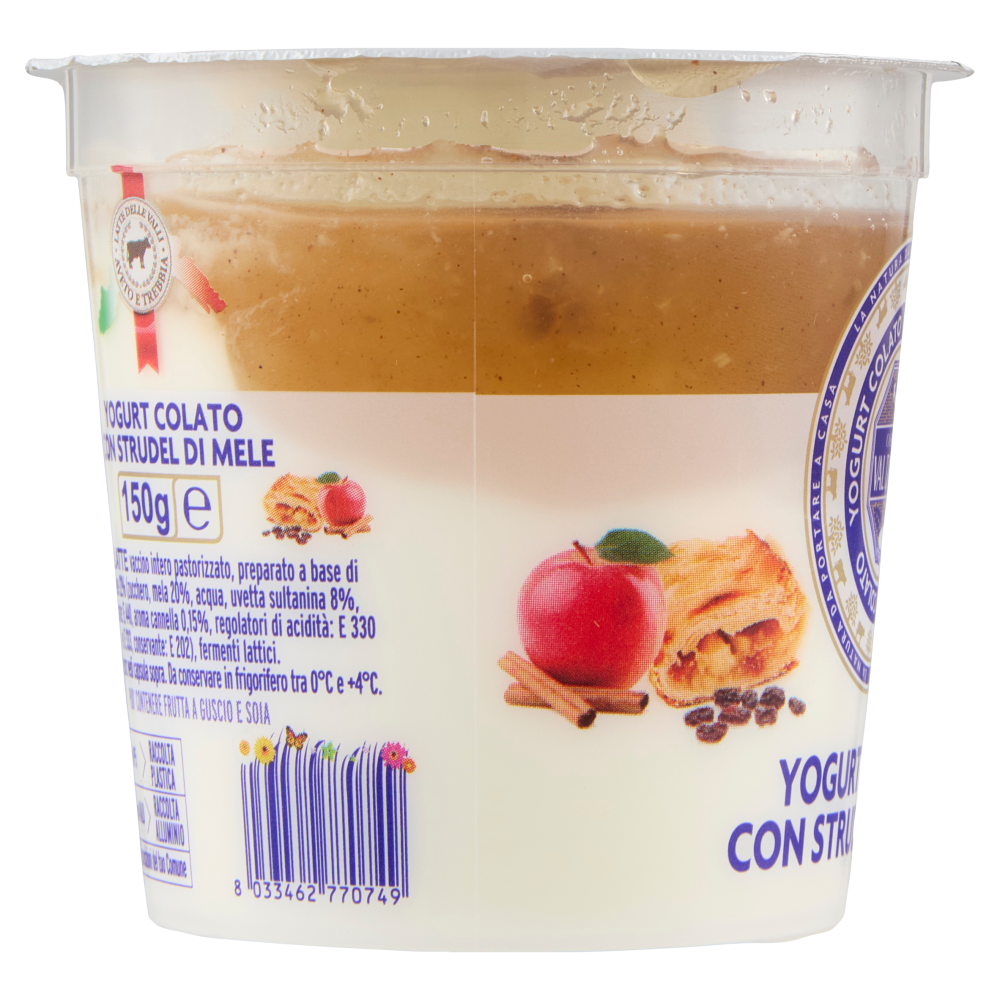 Caseificio Val d'Aveto Yogurt Colato con Strudel di Mele 150 g
