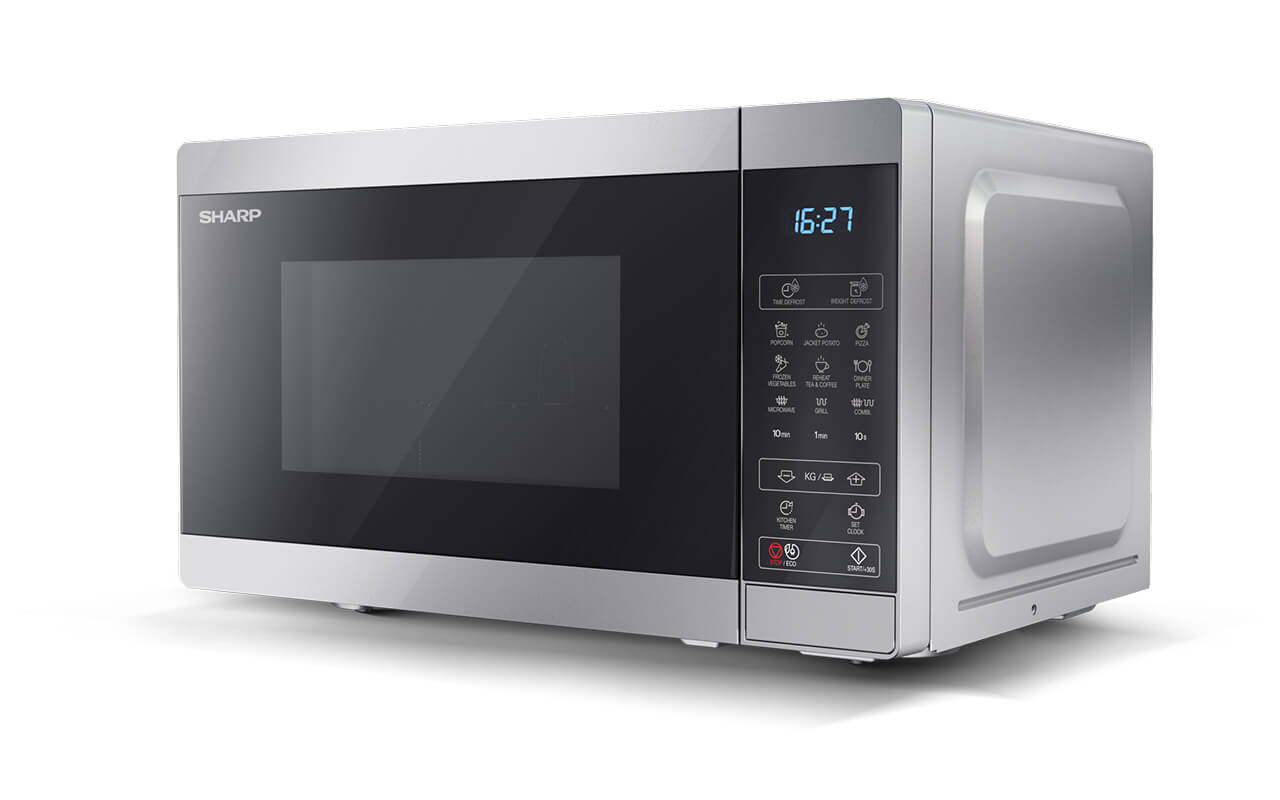 Sharp YC-MG02E-S forno a microonde Nero, Acciaio Microonde combinato Superficie piana 20 L 800 W