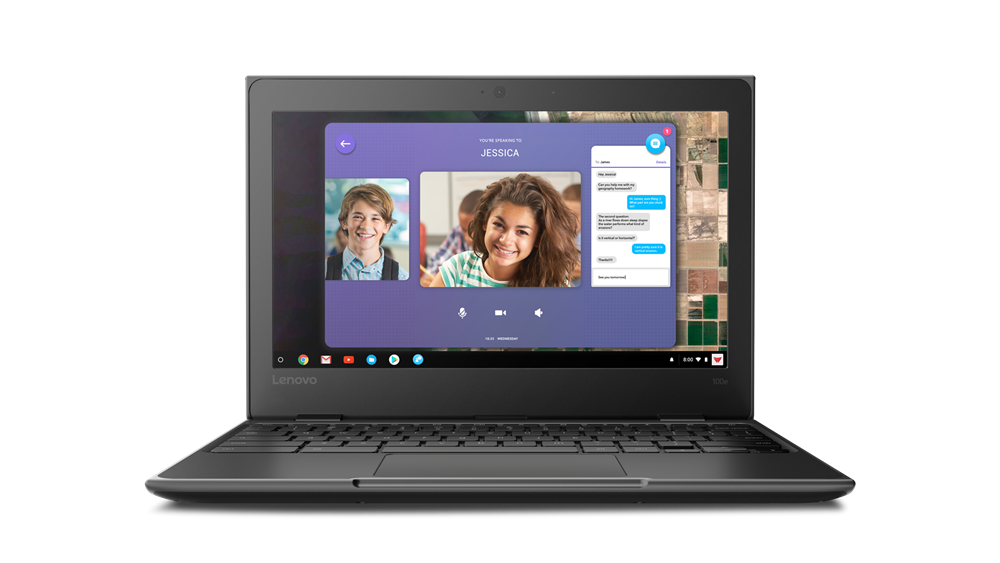 Lenovo 100e Chromebook 2nd Gen AST AMD A4 A4-9120C 29,5 cm (11.6") HD 4 GB DDR4-SDRAM 32 GB eMMC Wi-Fi 5 (802.11ac) ChromeOS Nero