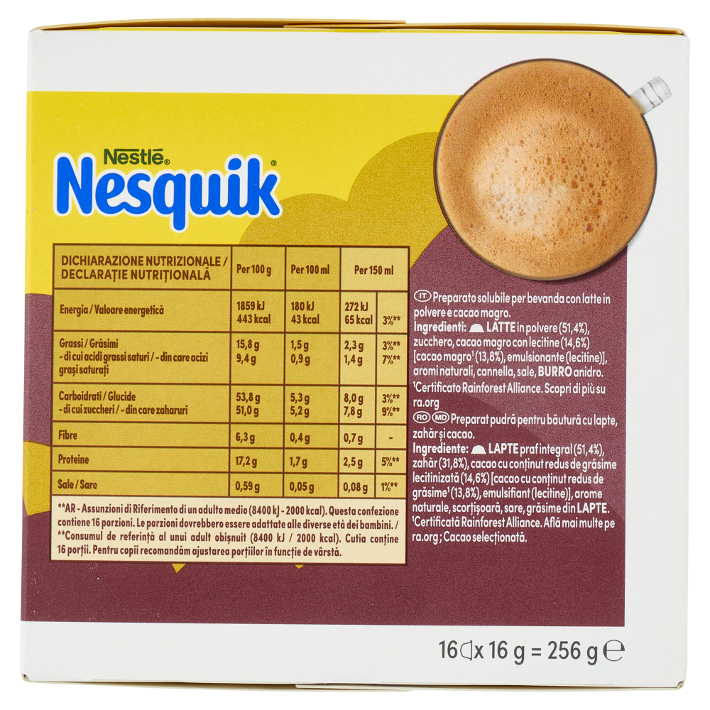 NESCAFÉ DOLCE GUSTO Nesquik Bevanda gusto Cioccolato 16 Capsule 256g