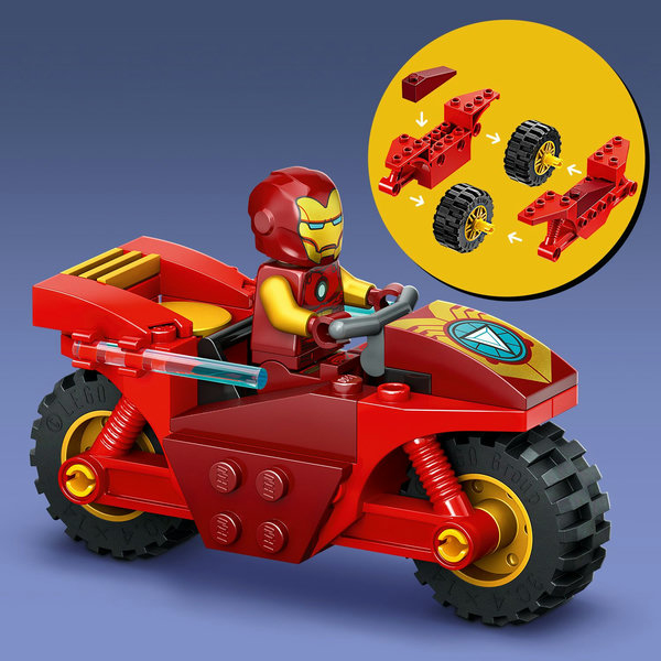 LEGO Iron Man con moto e The Hulk
