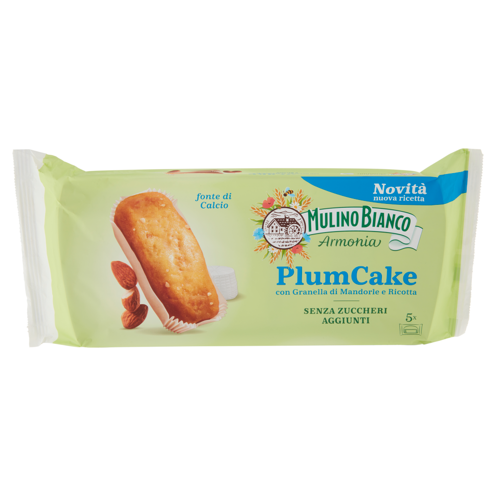 Mulino Bianco Armonia PlumCake Ricotta e Mandorle 5 pezzi 155 g