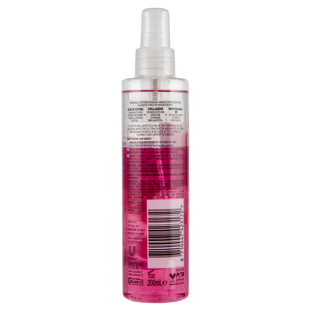 sunsilk Scintille di Luce Glossy Spray per Capelli Spenti e Crespi 200 ml
