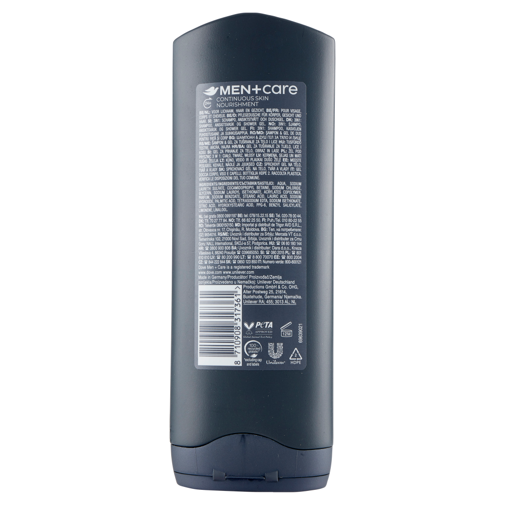 Dove Men+Care Invigorating Cool Fresh Body, Face & Hair Wash 250 ml