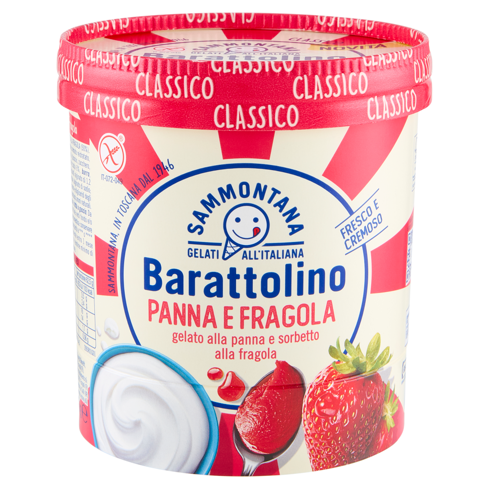 Sammontana Barattolino Classico Panna e Fragola 500 g