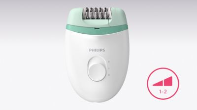 Philips Satinelle Essential Epilatore compatto, per gambe, con filo + 2 accessori