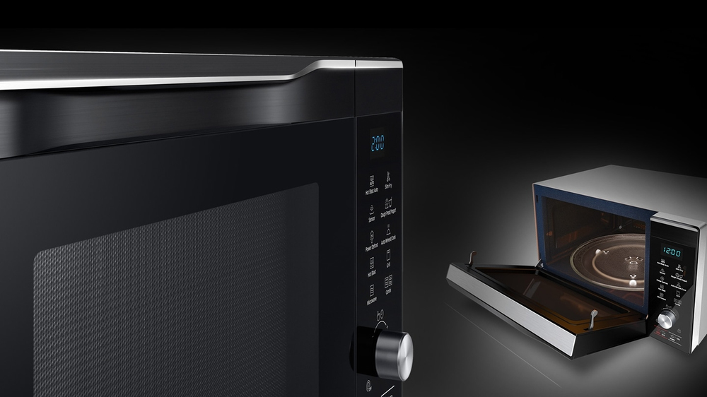 Samsung MC32K7055CT forno a microonde Superficie piana Microonde combinato 32  L 900 W Nero, Acciaio inossidabile | Carrefour