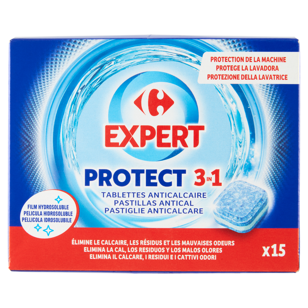 Carrefour Expert Protect 3in1 Pastiglie Anticalcare 15 pz