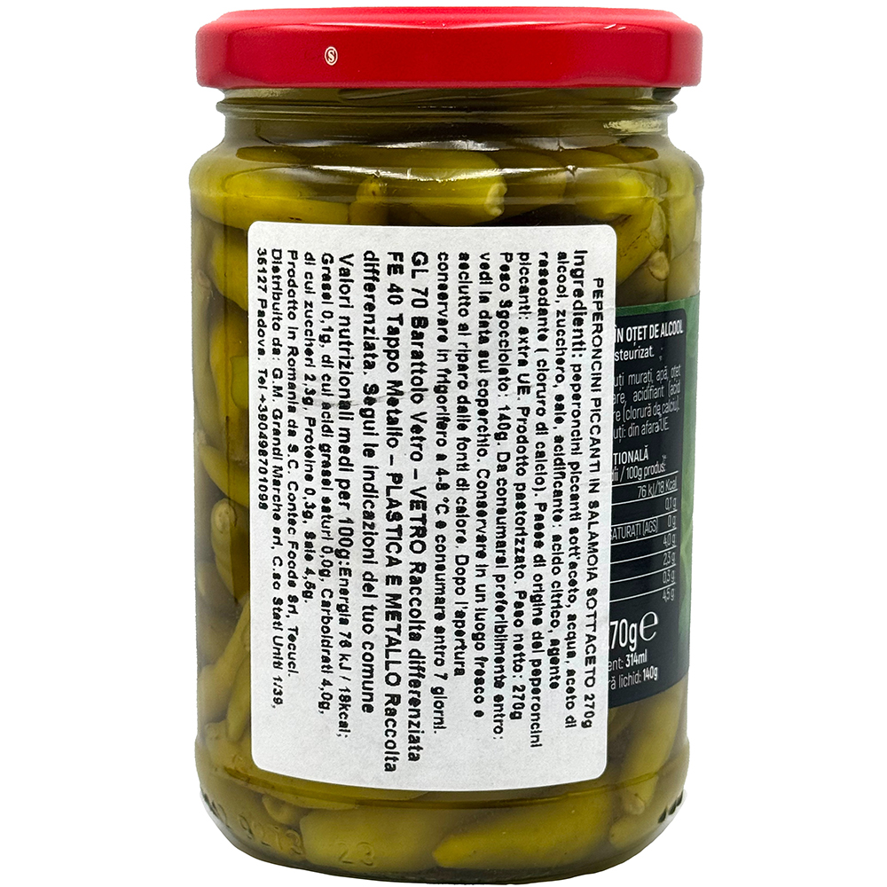 PEPERONCINI PICCANTI IN ACETO 270g