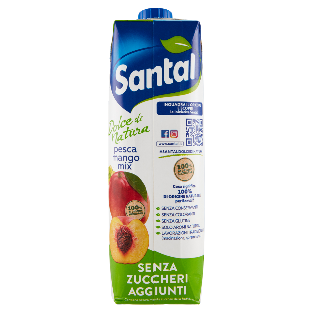 Sant&agrave;l Dolce di Natura pesca mango mix Senza Zuccheri Aggiunti 1000 ml