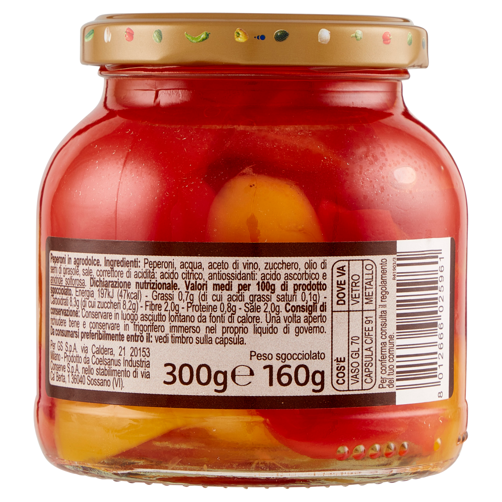 Carrefour Extra Peperoni Agrodolci 300 g