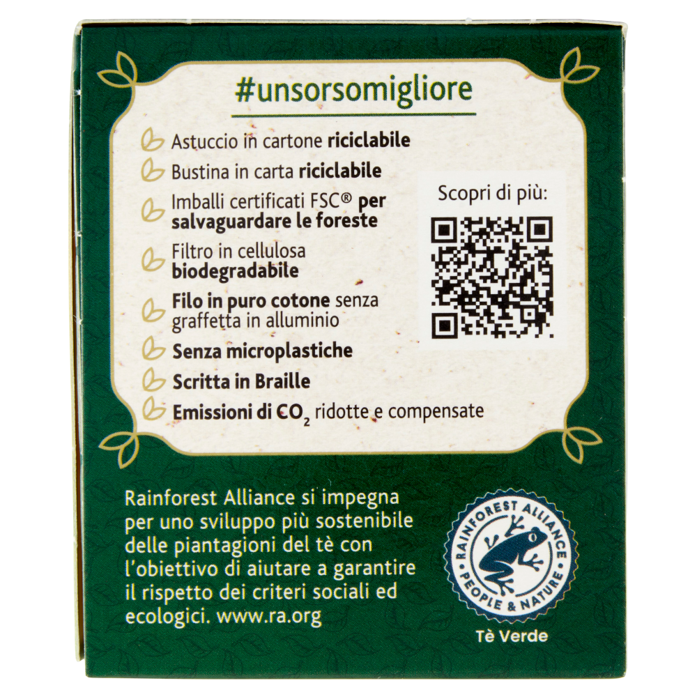 Sir Winston Tea Zenzero e Arancia Tè Verde 20 x 1,75 g