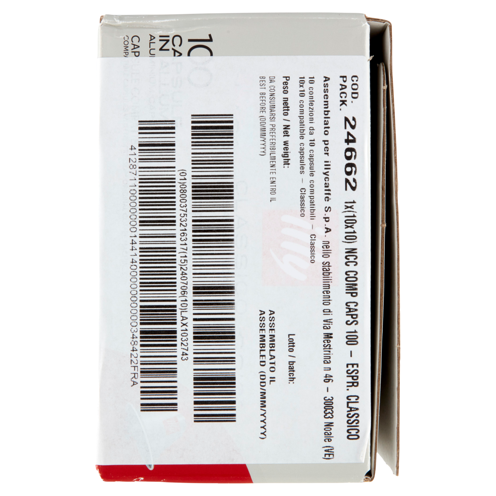 illy Classico Espresso Capsule Compatibili con Macchine Nespresso* 10x10 Capsule in Alluminio 570g