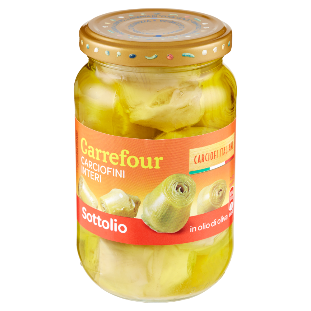 Carrefour Sottolio Carciofini Interi in olio di oliva 340 g
