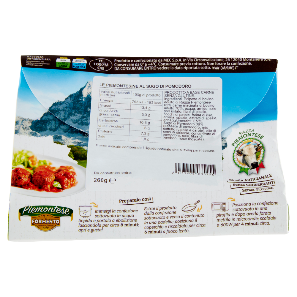 Formento Piemontese le Piemontesine 260 g