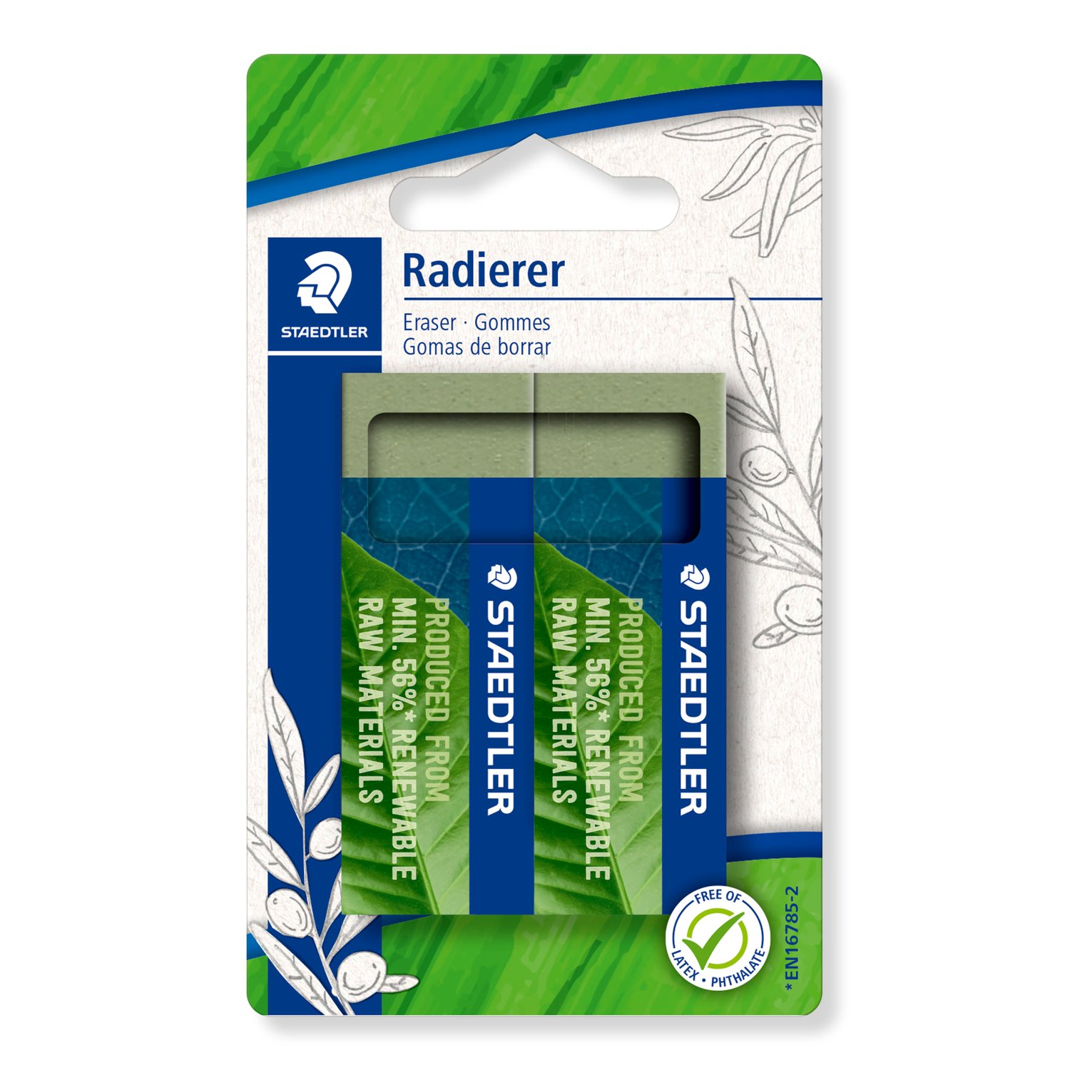 Staedtler 526 80BK2 gomma per cancellare Verde 2 pz