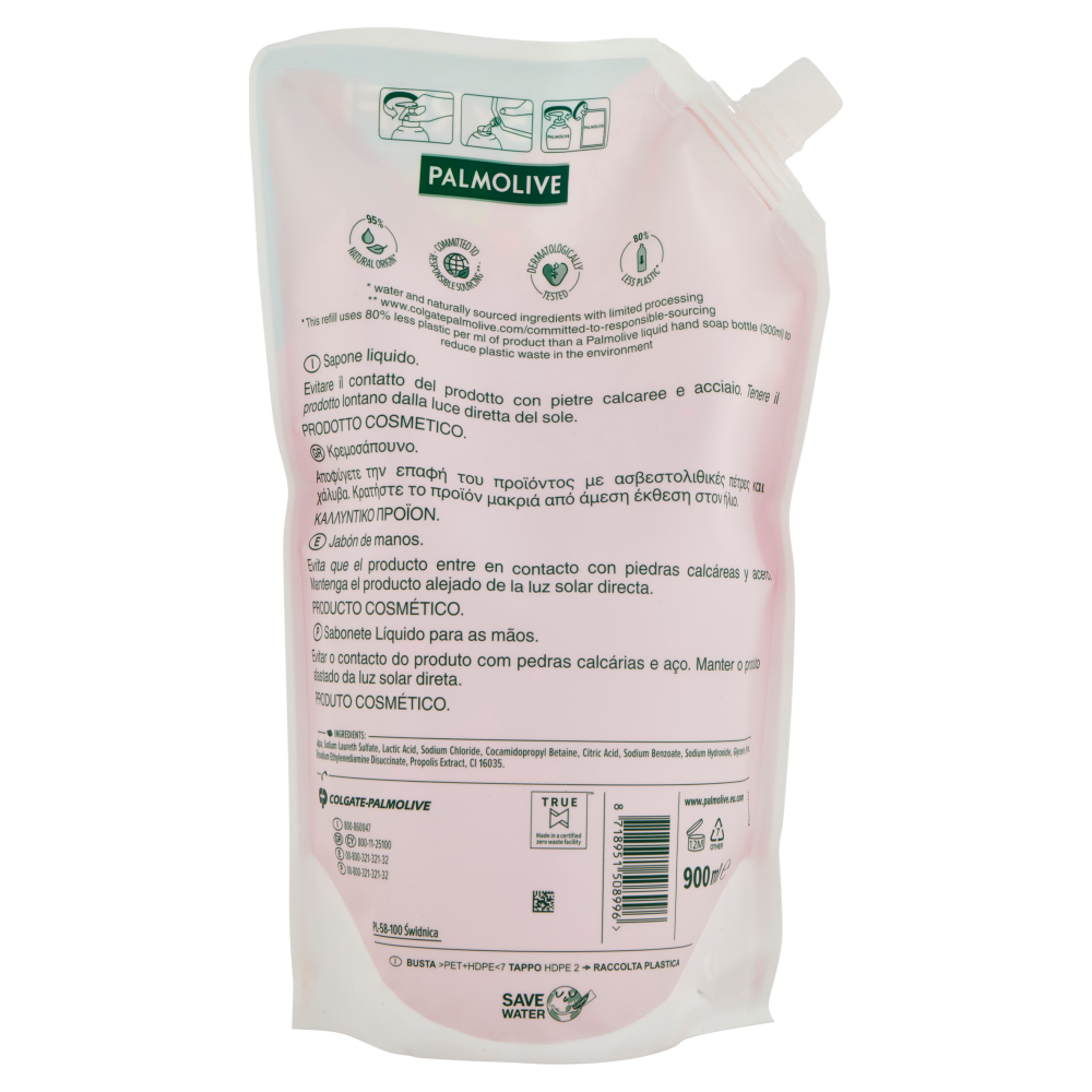 Palmolive ricarica sapone liquido Hygiene Plus protettivo 900 ml
