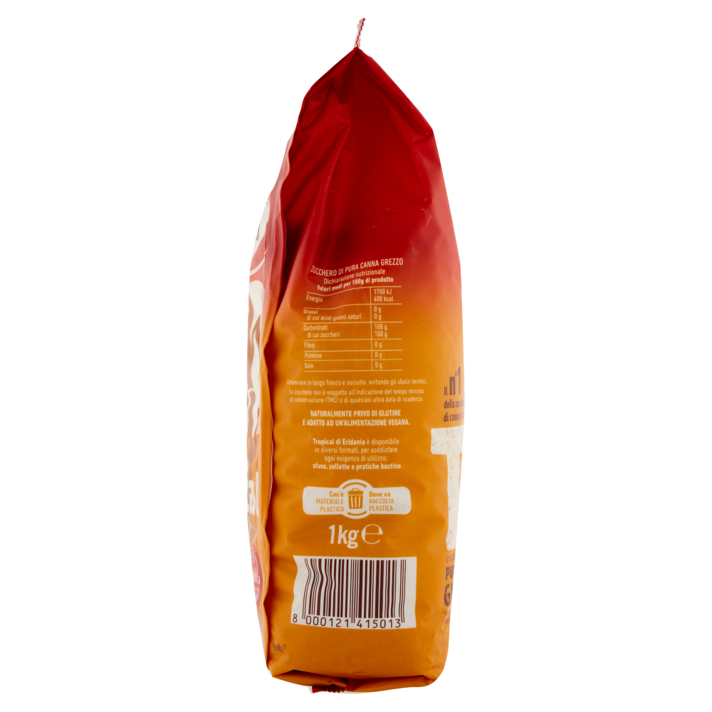 Eridania Tropical Zucchero di Pura Canna Grezzo 1 kg