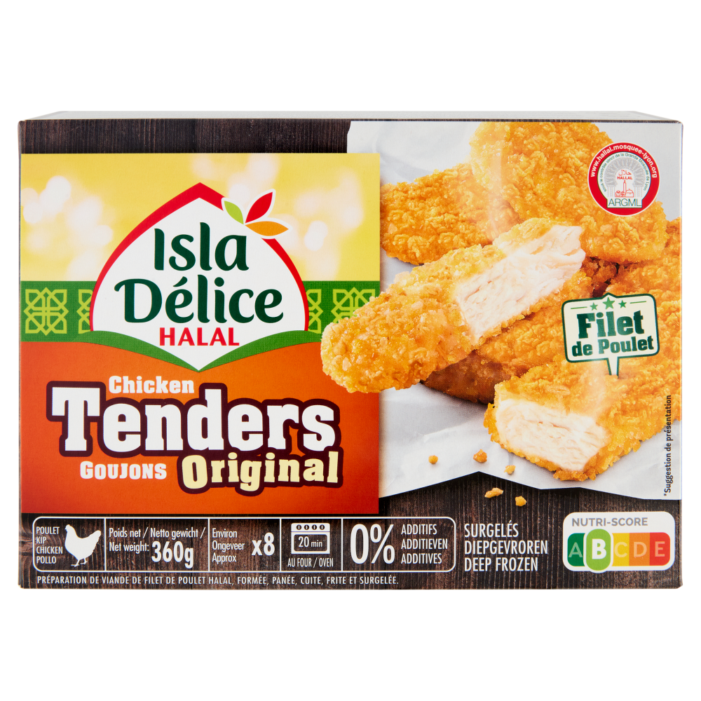 Isla D&eacute;lice Halal Chicken Tenders Original x8 360 g