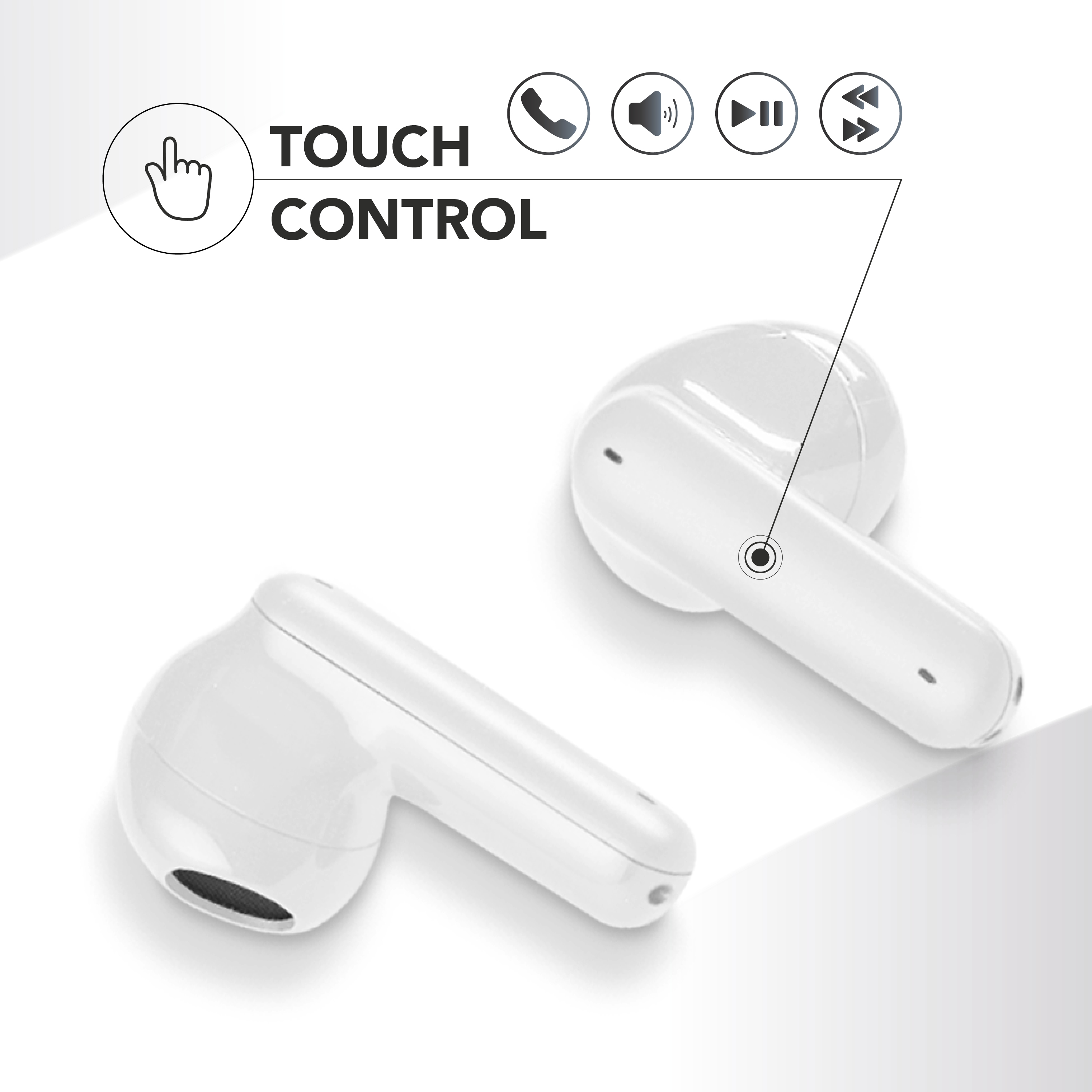 Music Sound Showy Auricolari Bluetooth TWS a capsula senza fili con custodia di ricarica in vari modelli e colori