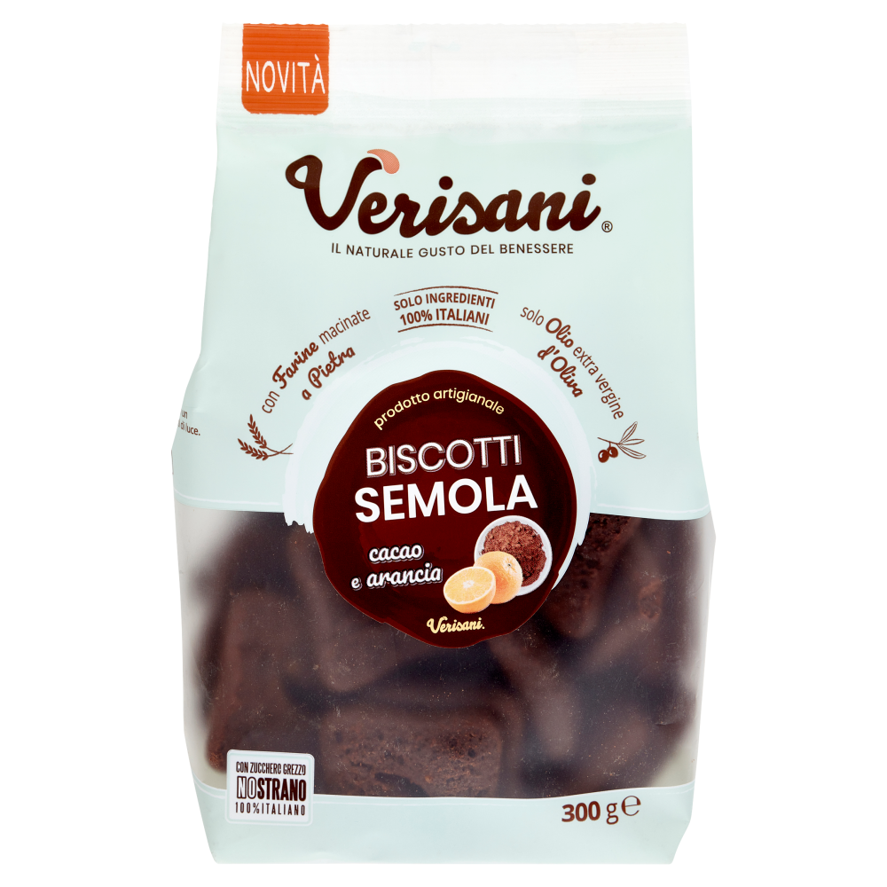 Verisani Biscotti Semola cacao e arancia 300 g