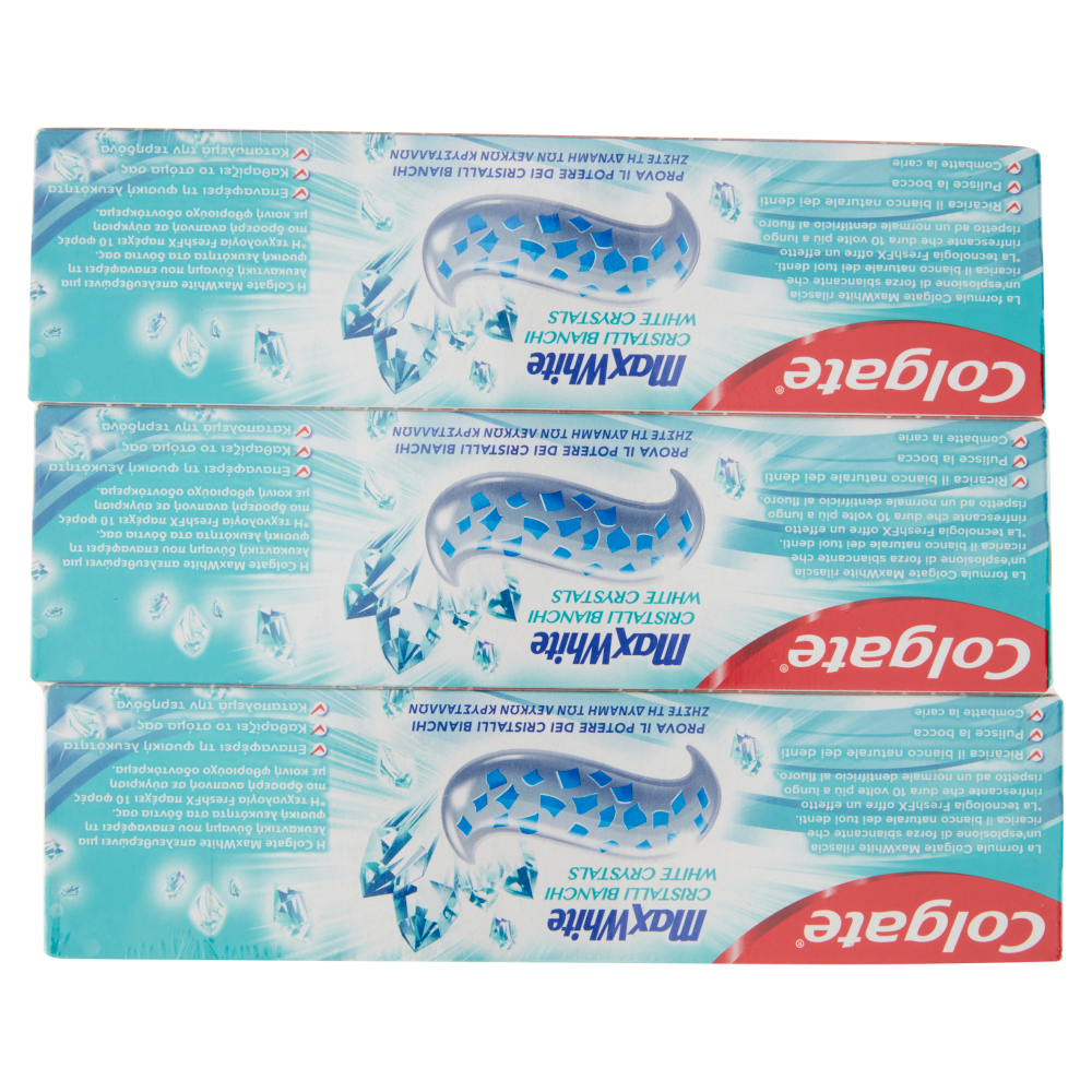 Colgate dentifricio sbiancante Max White Cristalli Bianchi 3x75 ml