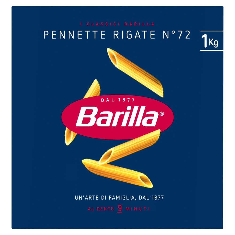 Barilla Pasta Pennette Rigate n.72 1Kg