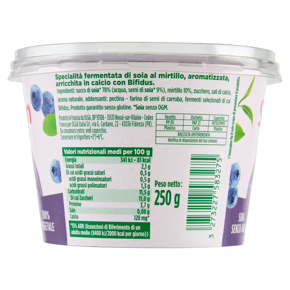 Sojasun Bifidus Mirtillo 250 g