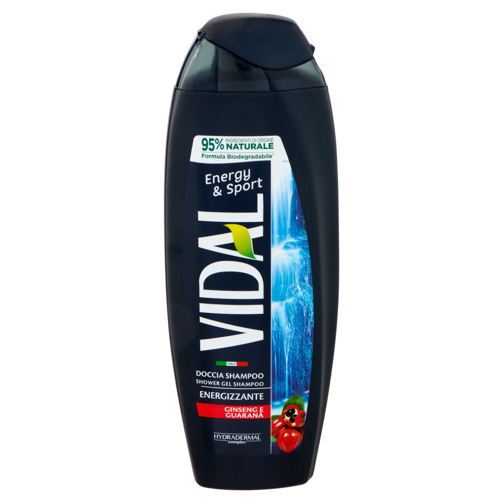 Vidal Energy & Sport Doccia Shampoo Energizzante Ginseng e Guaran&agrave; 250 ml