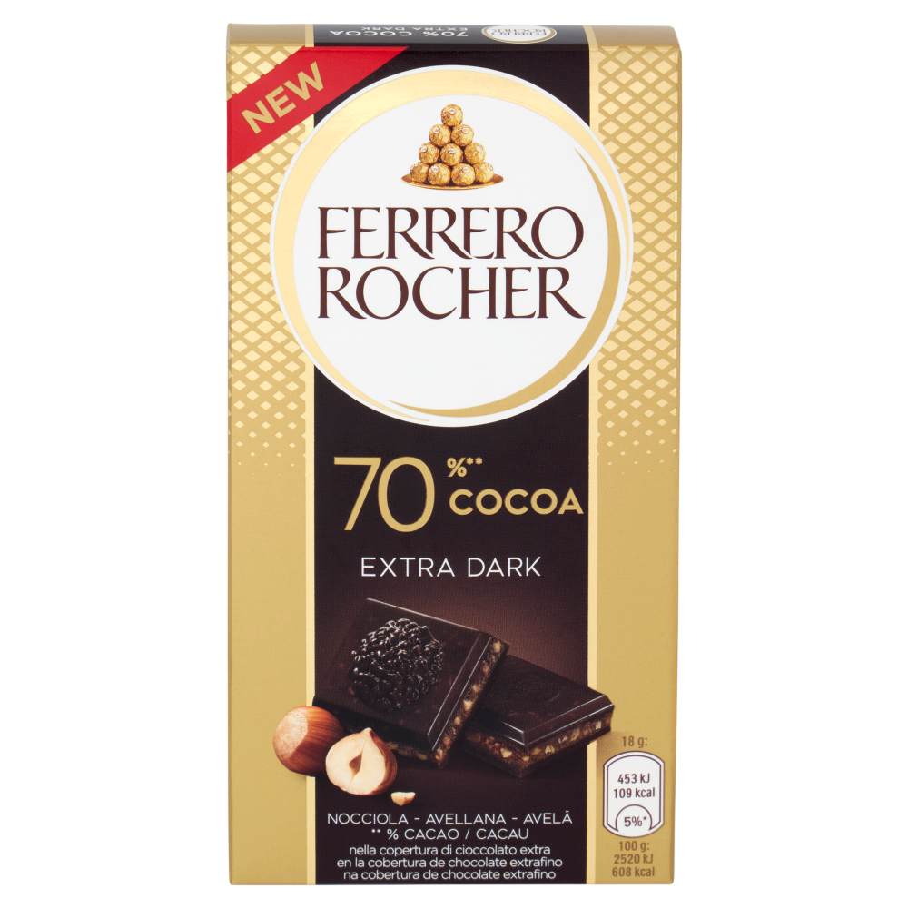 Ferrero Rocher 70%** Cocoa Extra Dark Nocciola 90 g