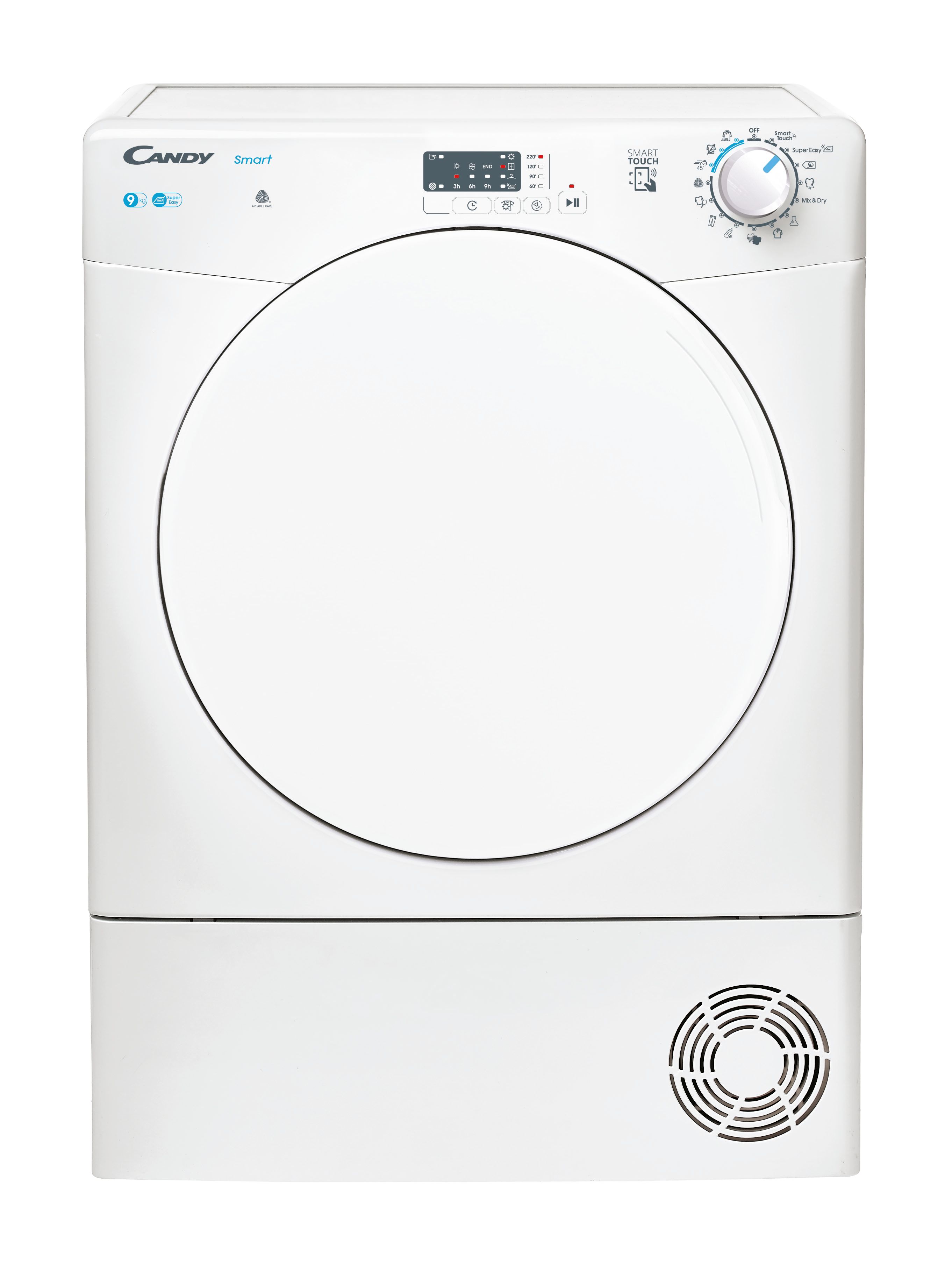 Candy Smart CSE C9LF-S asciugatrice Libera installazione Caricamento frontale 9 kg Bianco