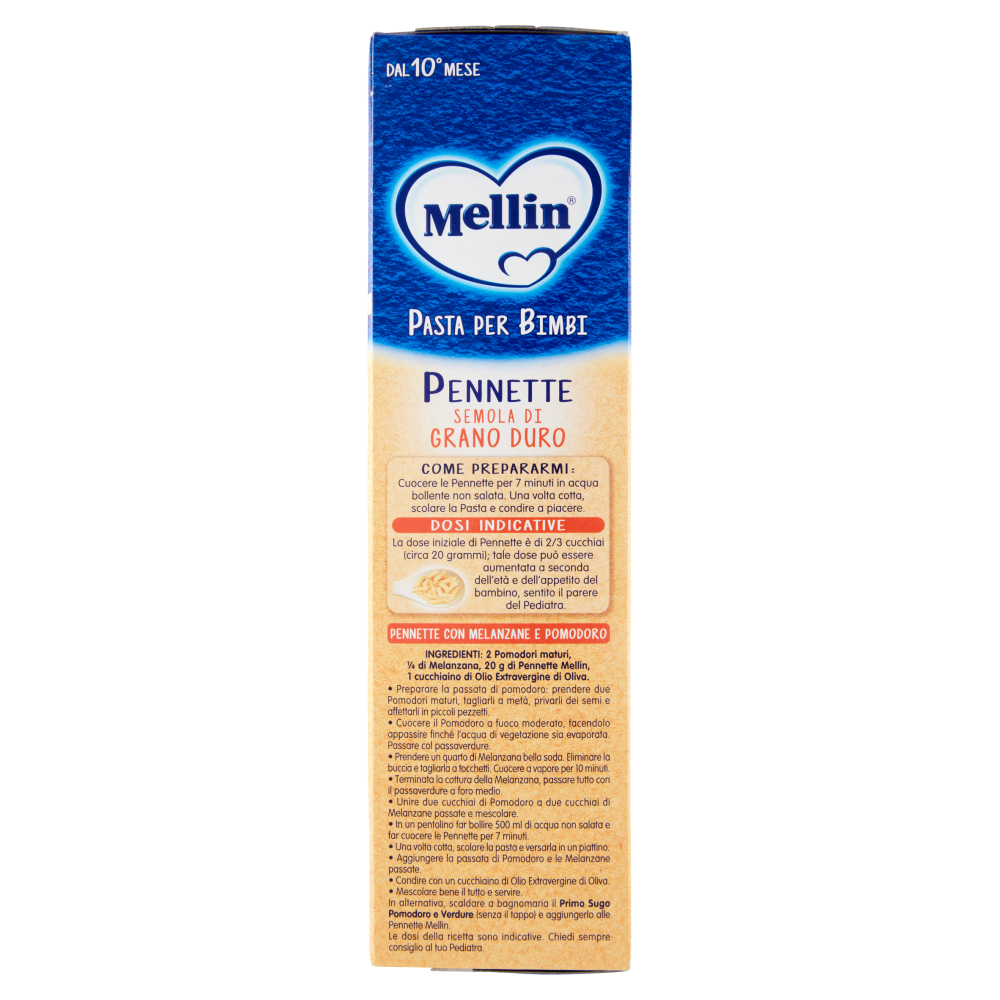 Mellin Pasta per Bimbi Pennette Semola di Grano Duro 280 g