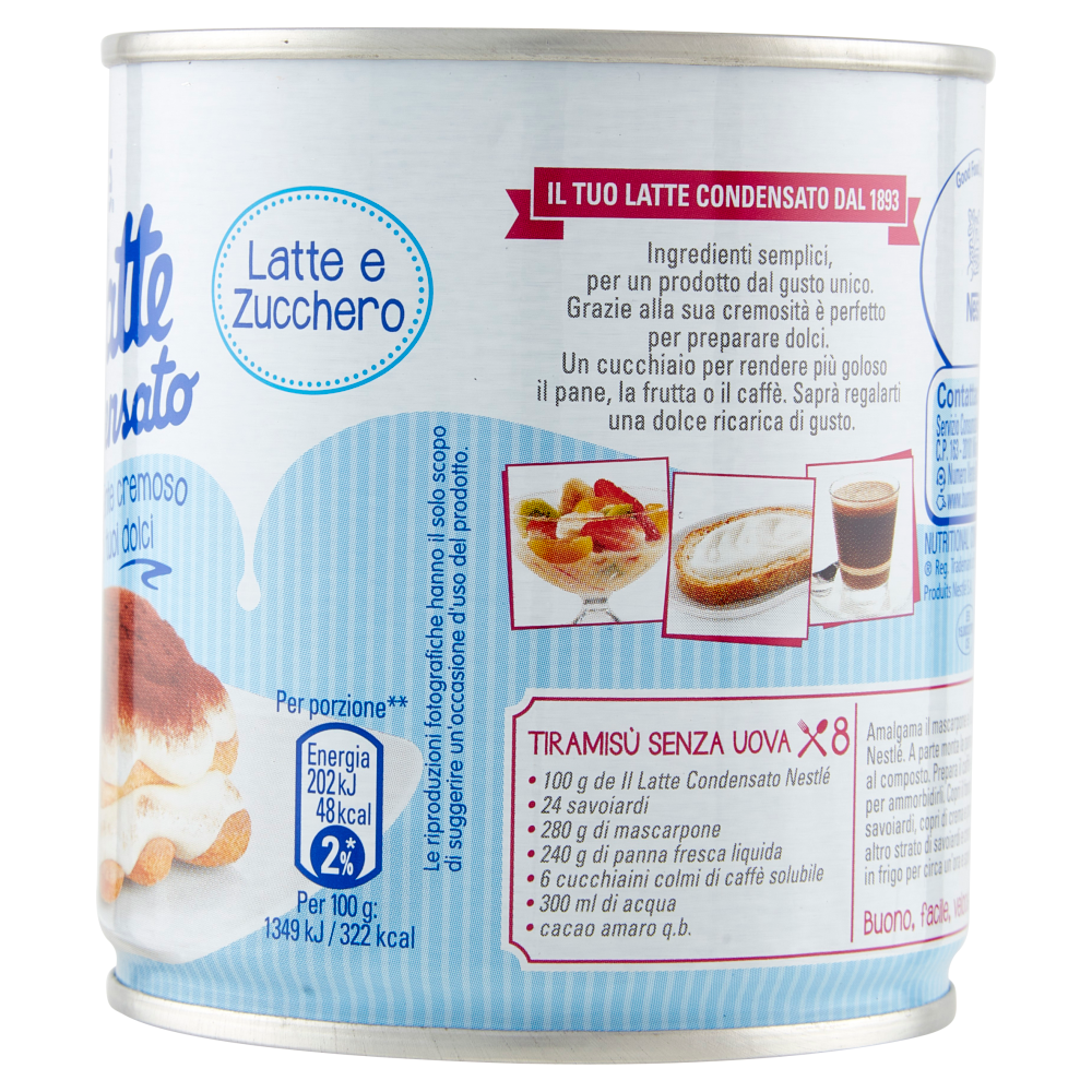 NESTLÉ IL LATTE CONDENSATO Latte concentrato zuccherato latta 397g