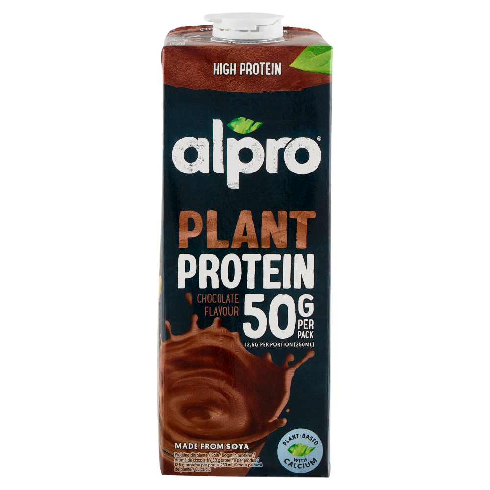 ALPRO Protein 50g Bevanda Vegetale Proteica alla Soia, Senza Lattosio, Gusto Cioccolato, 1l