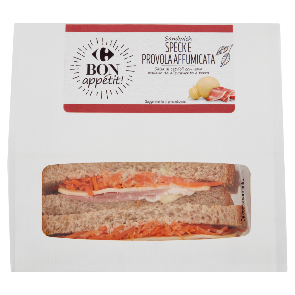 Carrefour Bon app&eacute;tit! Sandwich Speck e Provola Affumicata 2 Sandwiches 170 g
