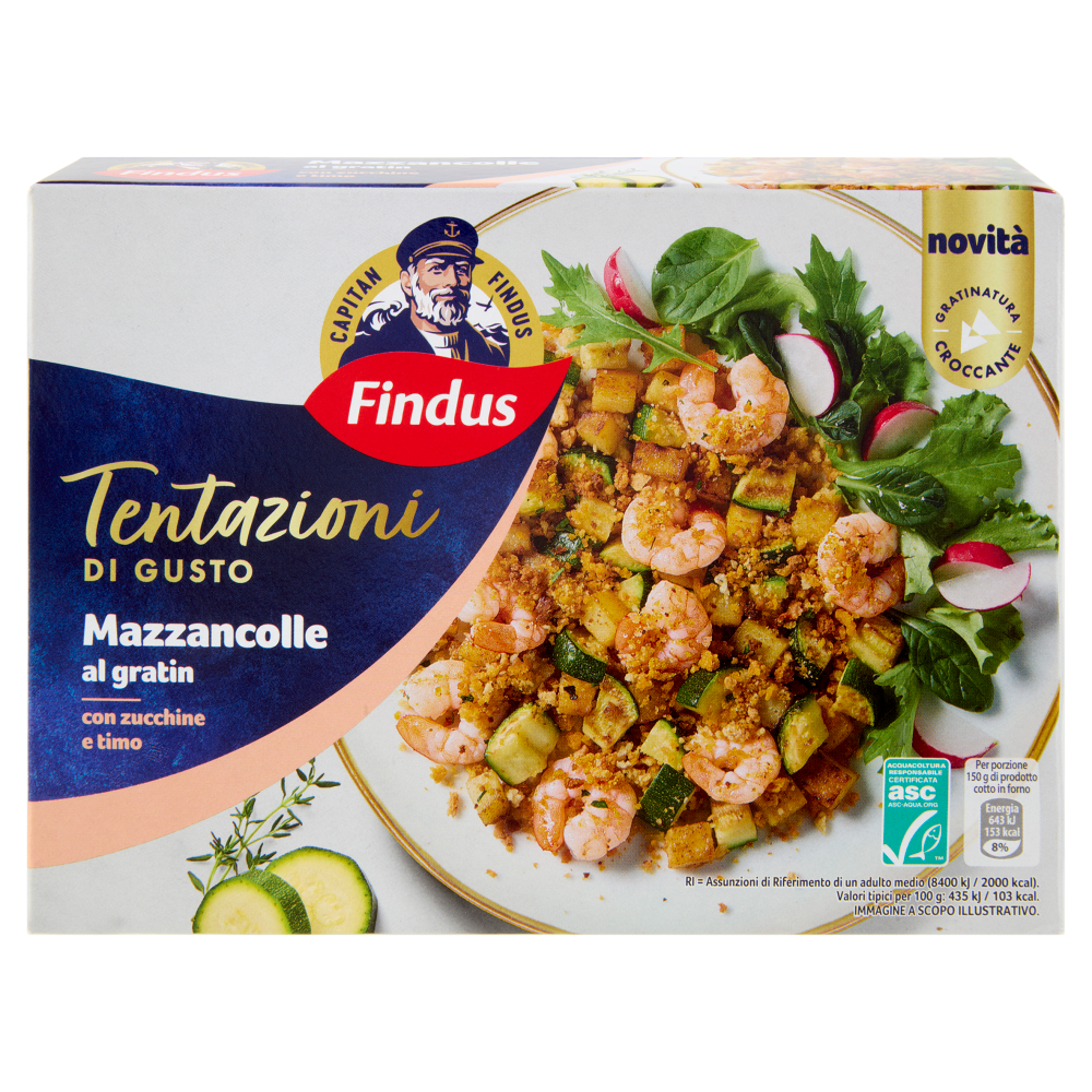 Capitan Findus Tentazioni di Gusto Mazzancolle al Gratin 300 g