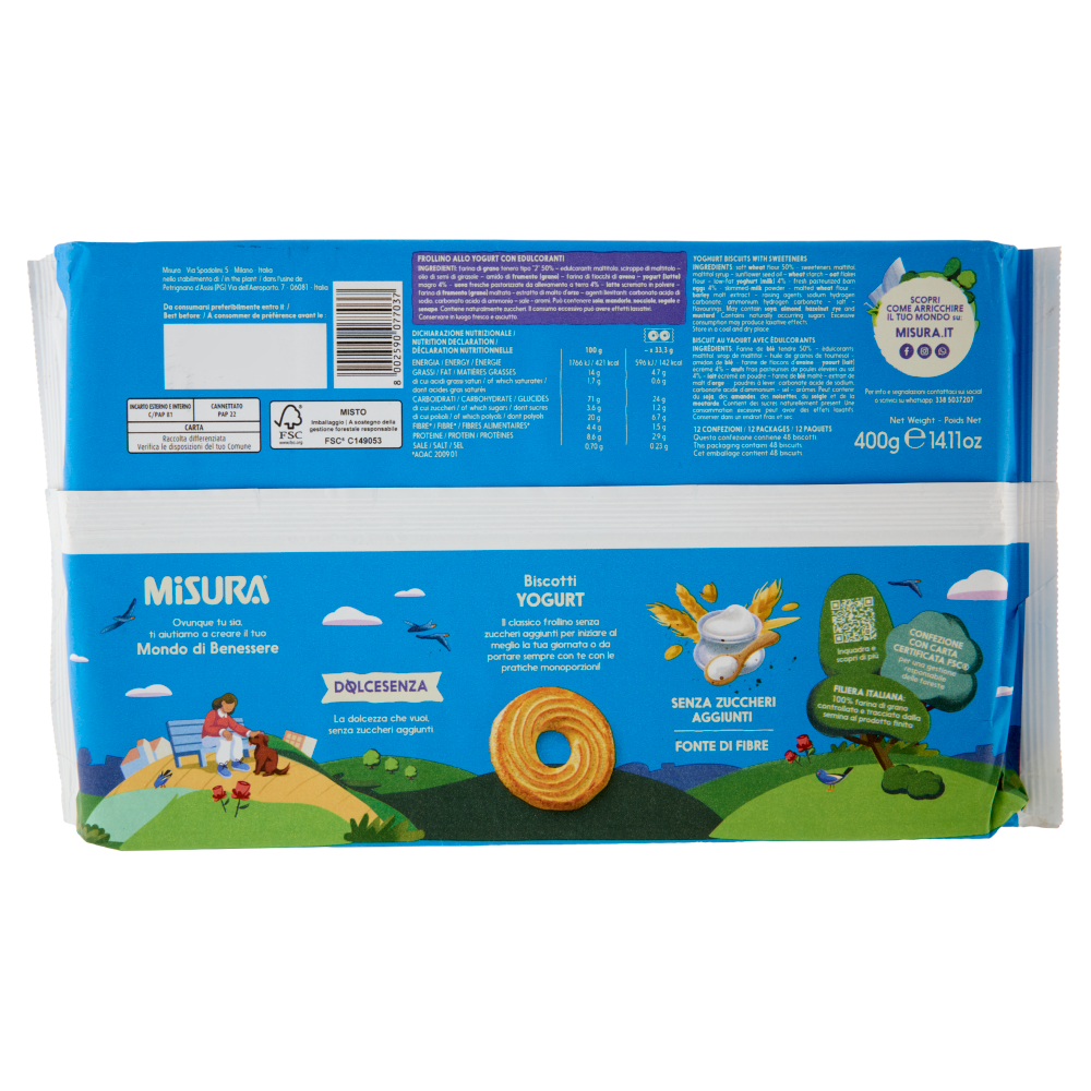 Misura Dolcesenza Biscotti Yogurt 400 g