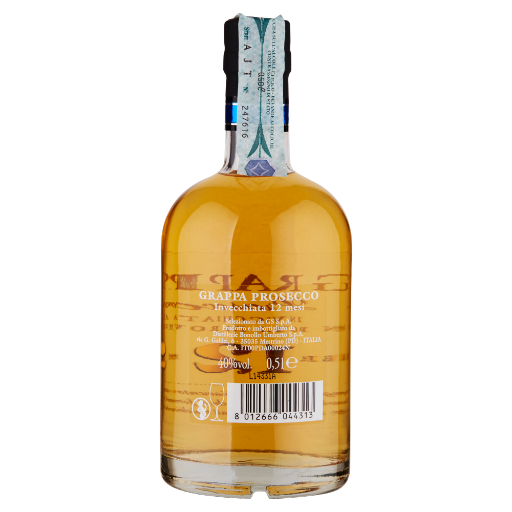 Grappa Prosecco Invecchiata 12 mesi 0,5 l
